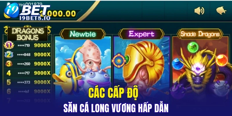 Các cấp độ săn cá Long Vương hấp dẫn